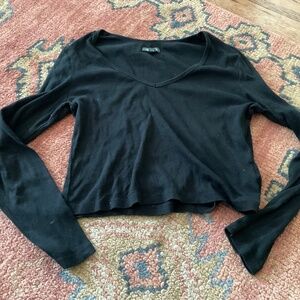 Women’s Wild Fable crop tops, black (size L) and white (size M)